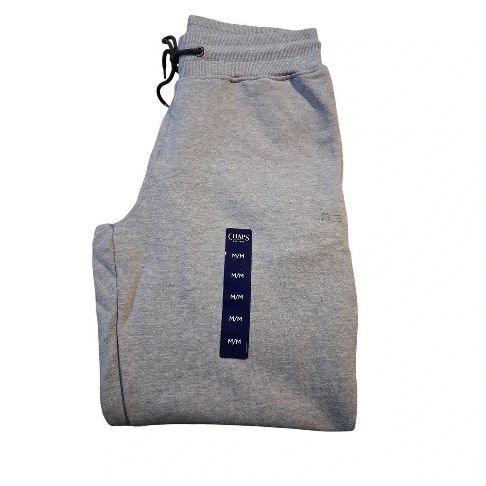 2 Chaps NWT Mens sz Medium Athletic Loungewear Athleisure Fleece‎ Comfy Joggers